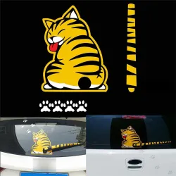 PegatinasCat moviendo cola & patas - pegatina 3D coche para el limpiaparabrisas trasero