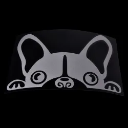 Pegatinasimpermeable - pegatina de vinilo con cara de perro