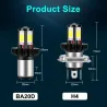 LucesH6 - BA20D - Hi-lo rayo - Bombilla de la cabeza de la motocicleta LED