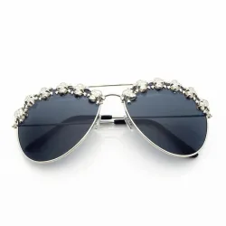 Steampunk sunglasses with decorative metal skullsSunglasses