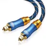 Toslink - OD6.0 - SPDIF - digital optical fiber audio cable - braided - 1m - 1.5m - 2m - 3m - 5m - 8m - 10m - 15mCables