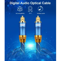 CablesToslink - OD6.0 - SPDIF - cable de audio de fibra óptica digital - trenzado - 1m - 1,5m - 2m - 3m - 5m - 8m - 10m - 15m