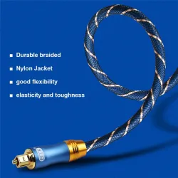 CablesToslink - OD6.0 - SPDIF - cable de audio de fibra óptica digital - trenzado - 1m - 1,5m - 2m - 3m - 5m - 8m - 10m - 15m