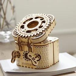 ConstrucciónDIY creativo - caja del tesoro 3D - rompecabezas de madera - kit de montaje - 123 piezas