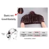 Knitted rabbit fur hat with pompomHats & Caps