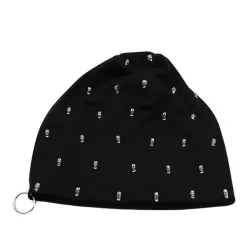 Casual cotton hat with skull and silver ringHats & Caps