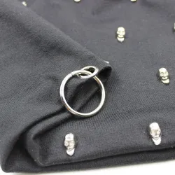 Casual cotton hat with skull and silver ringHats & Caps
