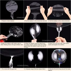 Globosglobo de aire luminoso transparen globo LED - bola de luz de cadena burbuja clara