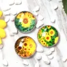 Decoracióncocina frigorífico pegatina - cristal redondo patrón de girasol heladera
