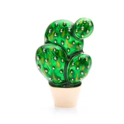 BrochesCactus de esmalte verde - un elegante broche