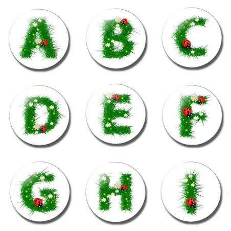 Decoración26 letra 30 mm imanes frigoríficos - imán de letra de niño - dibujos animados regalos de vidrio heladera magnética