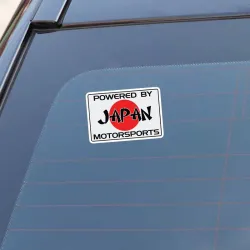 PegatinasPOWERED BY JAPAN MOTORSPORTS - pegatina de coche - 11.2cm * 7.5 cm
