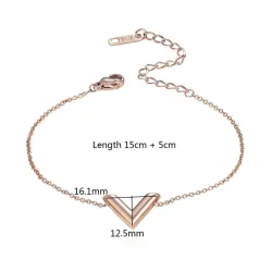 PulseraV letra - brazalete de acero inoxidable