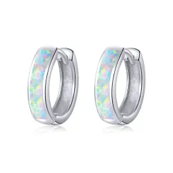 Aretes925 pendientes de plata esterlina con ópalo