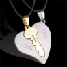 CollaresMe encanta Usted - llave & corazón - pareja collar 2 piezas