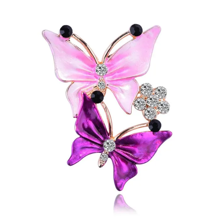 Brochesmariposa de cristal - broche de lujo