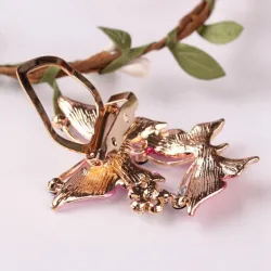 BrochesDoble mariposas - broche elegante cristal