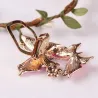 Double butterflies - crystal elegant broochBrooches