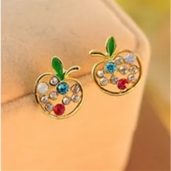 Apple Crystal EarringsEarrings