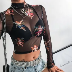 Baby Angels Long Sleeve - Ladies - TransparentBlouses & shirts