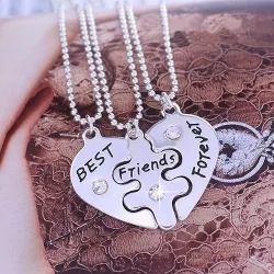 Collar3Pcs Best Friends Forever Collar Set - Corazón