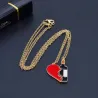 Cracked Heart And Wine Bottle - 2pcs/setNecklaces