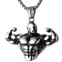 CollaresHombres musculares fuertes - collar - acero inoxidable - colgante