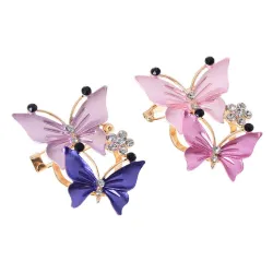 BrochesDoble mariposas - broche elegante cristal