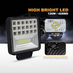 LED bar - spot light lamp for off-road cars - tractors - SUV - trucks - 72W - 126W / 12V - 24VLED light bar