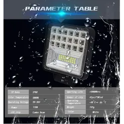 LED bar - spot light lamp for off-road cars - tractors - SUV - trucks - 72W - 126W / 12V - 24VLED light bar