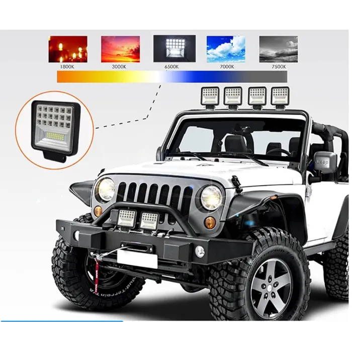 LED bar - spot light lamp for off-road cars - tractors - SUV - trucks - 72W - 126W / 12V - 24VLED light bar