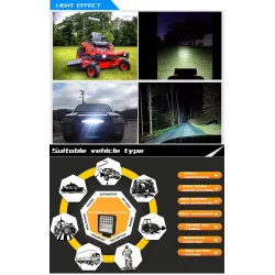 LED bar - spot light lamp for off-road cars - tractors - SUV - trucks - 72W - 126W / 12V - 24VLED light bar