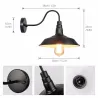 ApliquesLámpara de pared vintage - metal - E27 - negro - blanco