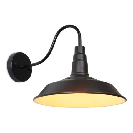 ApliquesLámpara de pared vintage - metal - E27 - negro - blanco