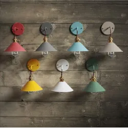 ApliquesE27 - Lámpara de pared moderna con interruptor