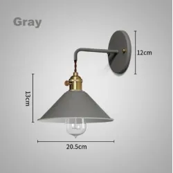 ApliquesE27 - Lámpara de pared moderna con interruptor