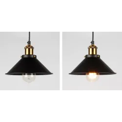 Vintage wall light - long hanging lamp - gold - blackWall lights
