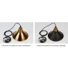 Vintage wall light - long hanging lamp - gold - blackWall lights