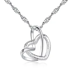 CollarColgante en forma de corazón - collar de acero inoxidable - 23 tipos