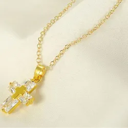 CollarCollar doble cruz - oro - mujeres