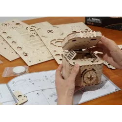 ConstrucciónDIY creativo - caja del tesoro 3D - rompecabezas de madera - kit de montaje - 123 piezas