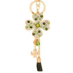 llaveroClover de cristal & tassels - llavero