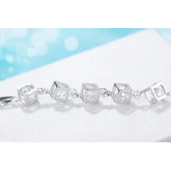 PulseraPulsera elegante con cubos - plata 925