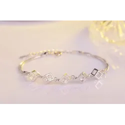 PulseraPulsera elegante con cubos - plata 925
