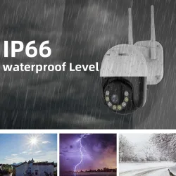 Seguridad de casa3MP - WIFI - Cámara IP - exterior - inalámbrico - H.265 - Seguridad CCTV Cámara