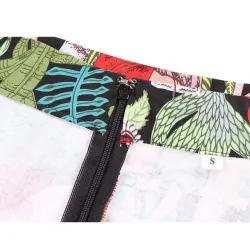 VestidosVintage - falda alta cintura - flores & impresión de Halloween - cráneos - algodón