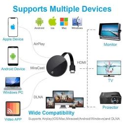 Electrónica & Herramientas4K - TV Stick - HDMI - Medios de comunicación - Video Streamer - HD - Wireless - 5G - WiFi - Dongle...