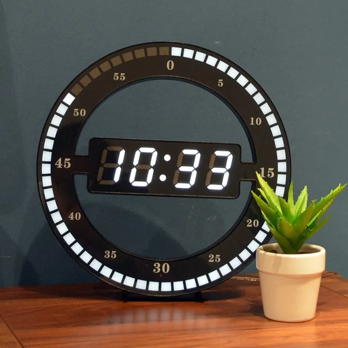 Relojes12 pulgadas - LED Reloj de pared de anillo - Automático - Digital - Electrónica