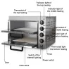 Utensilios para hornearhorno eléctrico - para pizza / pollo / pan - acero inoxidable - doble capa