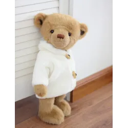 Plush teddy bear with white coat - toyCuddly toys